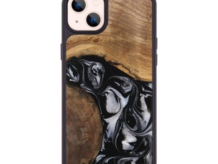 iPhone 14 Plus Wood Phone Case - Jolette (Black & White, 745162) on Sale