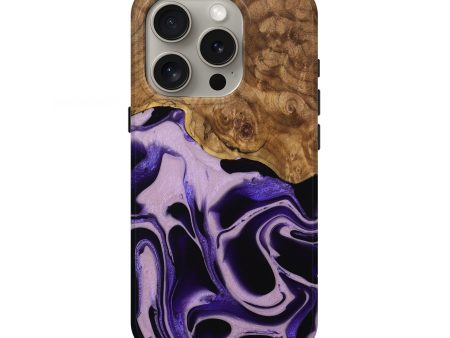 iPhone 16 Pro Wood Live Edge Phone Case - Beaulah (Purple, 745289) Hot on Sale