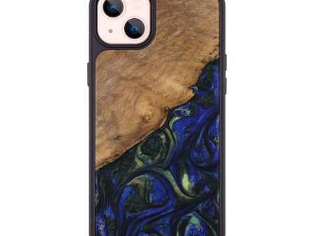 iPhone 14 Plus Wood Phone Case - Rozele (Blue, 745102) For Discount