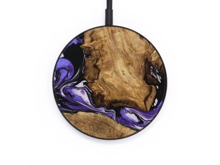 Circle Wood Wireless Charger - Deniece (Purple, 745365) Hot on Sale