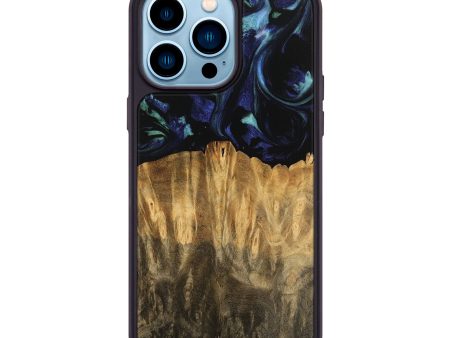 iPhone 14 Pro Max Wood Phone Case - Carry (Blue, 745169) For Discount