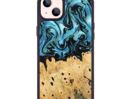 iPhone 14 Plus Wood Phone Case - Lynett (Blue, 745302) Sale