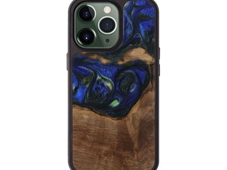 iPhone 13 Pro Wood Phone Case - Ebert (Blue, 745112) Online