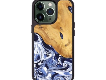 iPhone 13 Pro Wood Phone Case - Shedman (Blue, 744975) on Sale