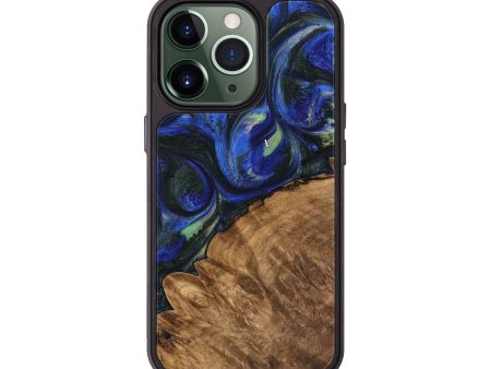 iPhone 13 Pro Wood Phone Case - Joetta (Blue, 745087) Discount