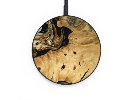 Circle Wood Wireless Charger - Tetsuya (Black & White, 744994) Online Sale