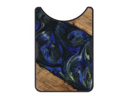 Alloy Wood Wallet - Mirelle (Blue, 745096) For Sale