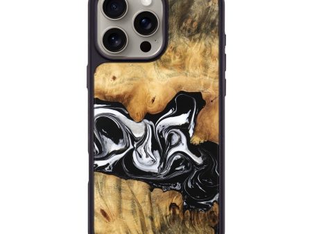 iPhone 16 Pro Max Wood Phone Case - Salina (Black & White, 744951) on Sale