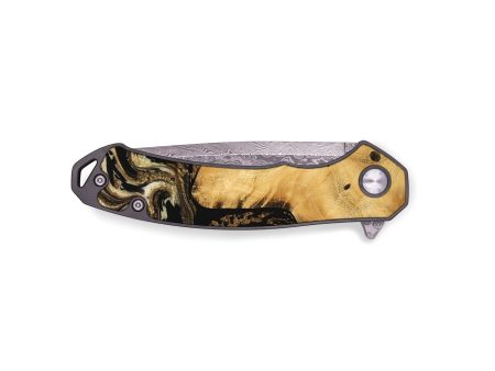 EDC Wood Pocket Knife - Joette (Black & White, 744971) Hot on Sale