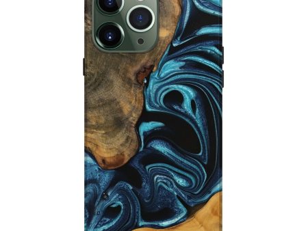 iPhone 13 Pro Max Wood Live Edge Phone Case - Kelsy (Blue, 745071) For Sale