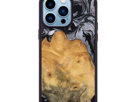 iPhone 14 Pro Max Wood Phone Case - Bryana (Black & White, 745181) Hot on Sale