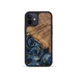 iPhone 12 mini Wood Phone Case - Caty (Teal & Gold, 745125) Sale