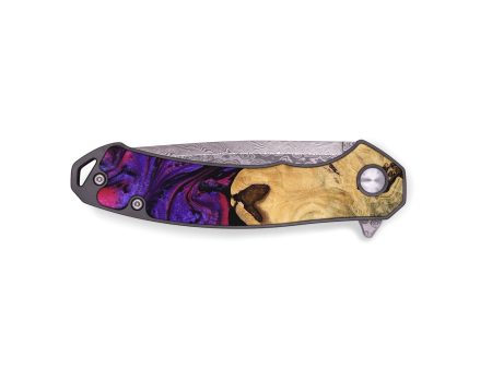 EDC Wood Pocket Knife - Haden (Purple, 745032) Online now