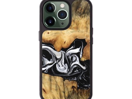 iPhone 13 Pro Wood Phone Case - Salina (Black & White, 744951) Online now