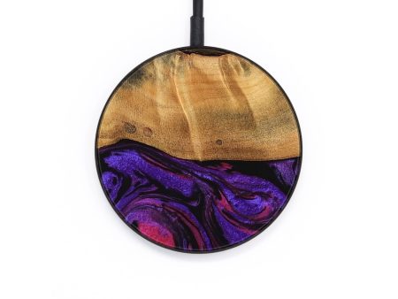 Circle Wood Wireless Charger - Koray (Purple, 745004) on Sale