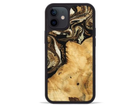 iPhone 12 mini Wood Phone Case - Joette (Black & White, 744971) Hot on Sale