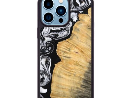 iPhone 14 Pro Max Wood Phone Case - Beau (Black & White, 745002) Online