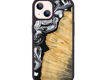 iPhone 14 Wood Phone Case - Beau (Black & White, 745002) Cheap