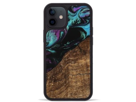 iPhone 12 mini Wood Phone Case - Everett (Purple, 745092) Online Hot Sale