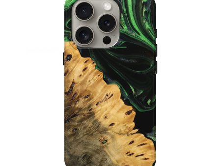 iPhone 16 Pro Wood Live Edge Phone Case - Schell (Green, 745055) For Discount