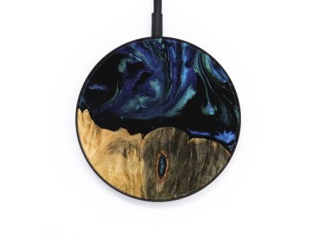 Circle Wood Wireless Charger - Jada (Blue, 745168) on Sale