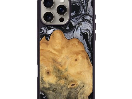 iPhone 16 Pro Max Wood Phone Case - Bryana (Black & White, 745181) For Discount