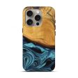 iPhone 16 Pro Wood Live Edge Phone Case - Frinel (Blue, 745069) Online Sale