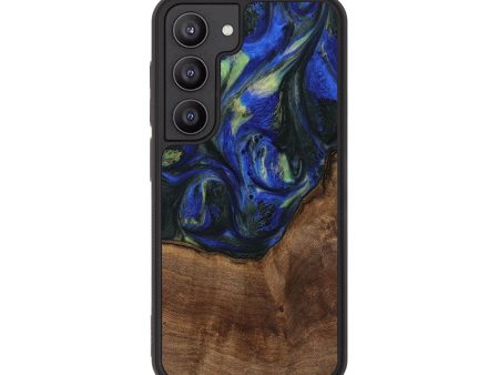 Galaxy S23 Wood Phone Case - Alvin (Blue, 745094) Sale