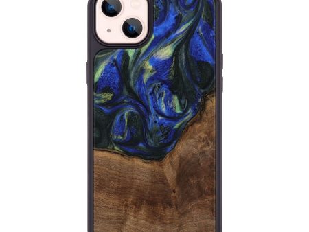 iPhone 14 Plus Wood Phone Case - Alvin (Blue, 745094) Supply