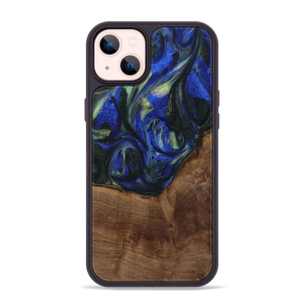 iPhone 14 Plus Wood Phone Case - Alvin (Blue, 745094) Supply