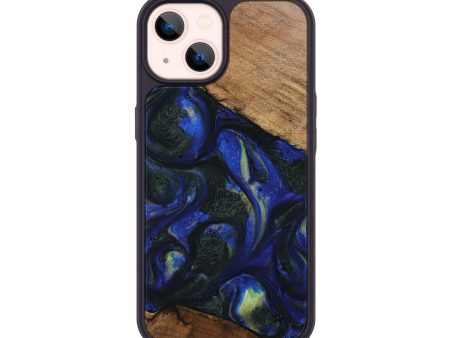 iPhone 14 Wood Phone Case - Cherrie (Blue, 745101) Supply